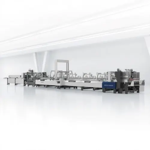 Omega Alius Folder Gluer – Koenig & Bauer Duran Perspective view from Omega Alius folder gluer from Koenig & Bauer Duran